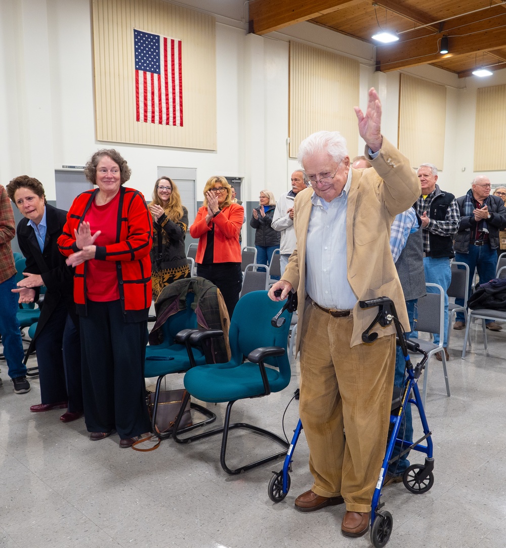 Oregon National Guard helped Pendleton community celebrate B-25 pilot Robert &quot;Bob&quot; Stangier's 100th birthday