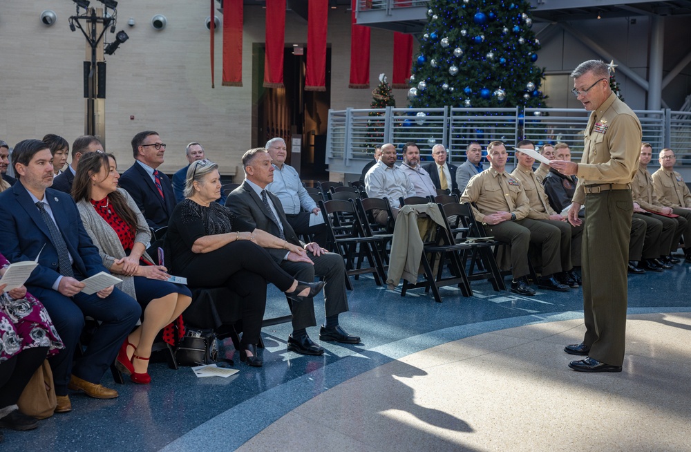 James Miller retirement ceremony at the National Museum of the Marine Corps