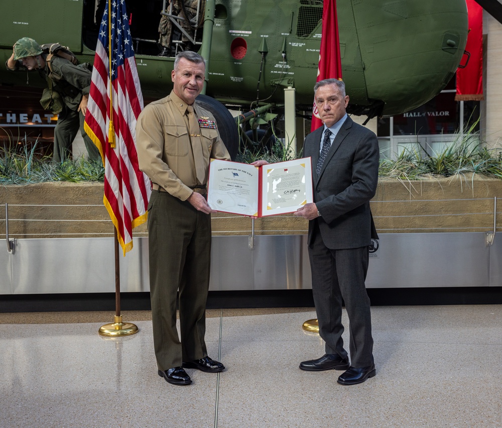 James Miller retirement ceremony at the National Museum of the Marine Corps