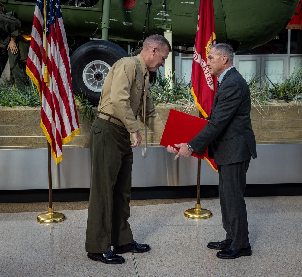 James Miller retirement ceremony at the National Museum of the Marine Corps