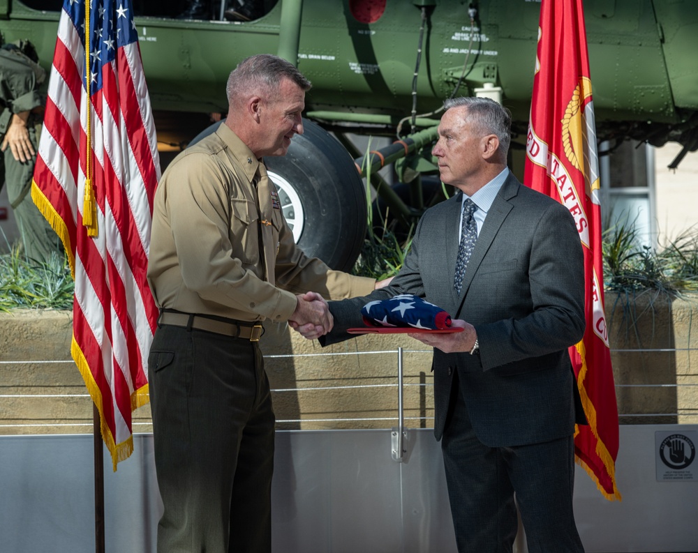 James Miller retirement ceremony at the National Museum of the Marine Corps