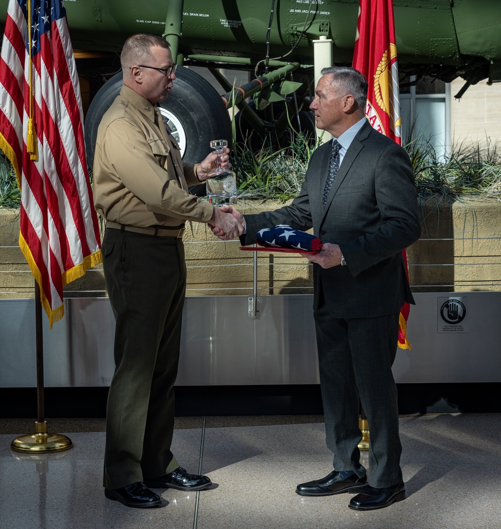 James Miller retirement ceremony at the National Museum of the Marine Corps