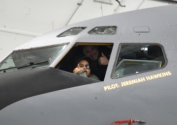 "Pilot for a Day" Jeremiah Hawkins visits 459th ARW