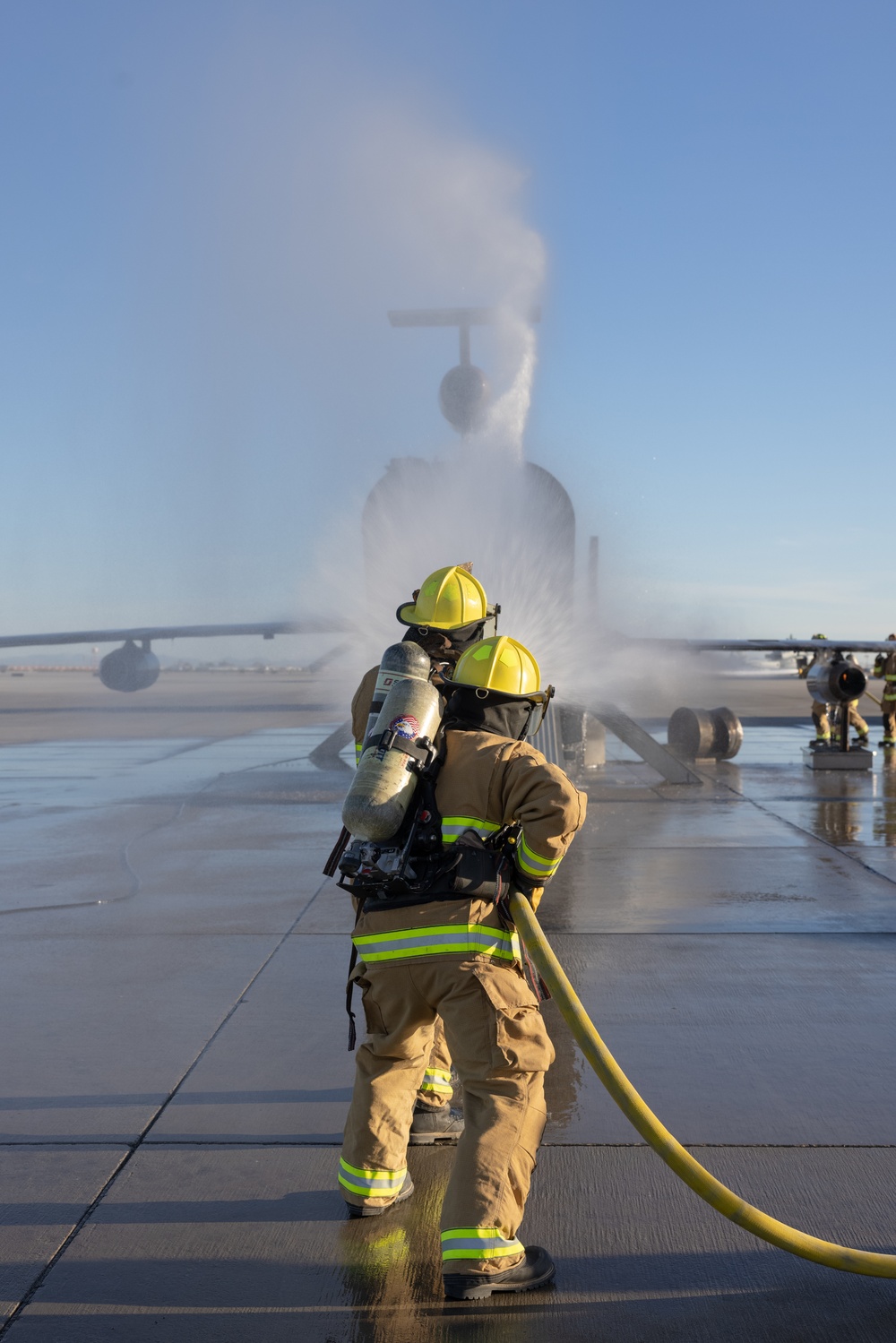 ARFF simulated aircraft fire training