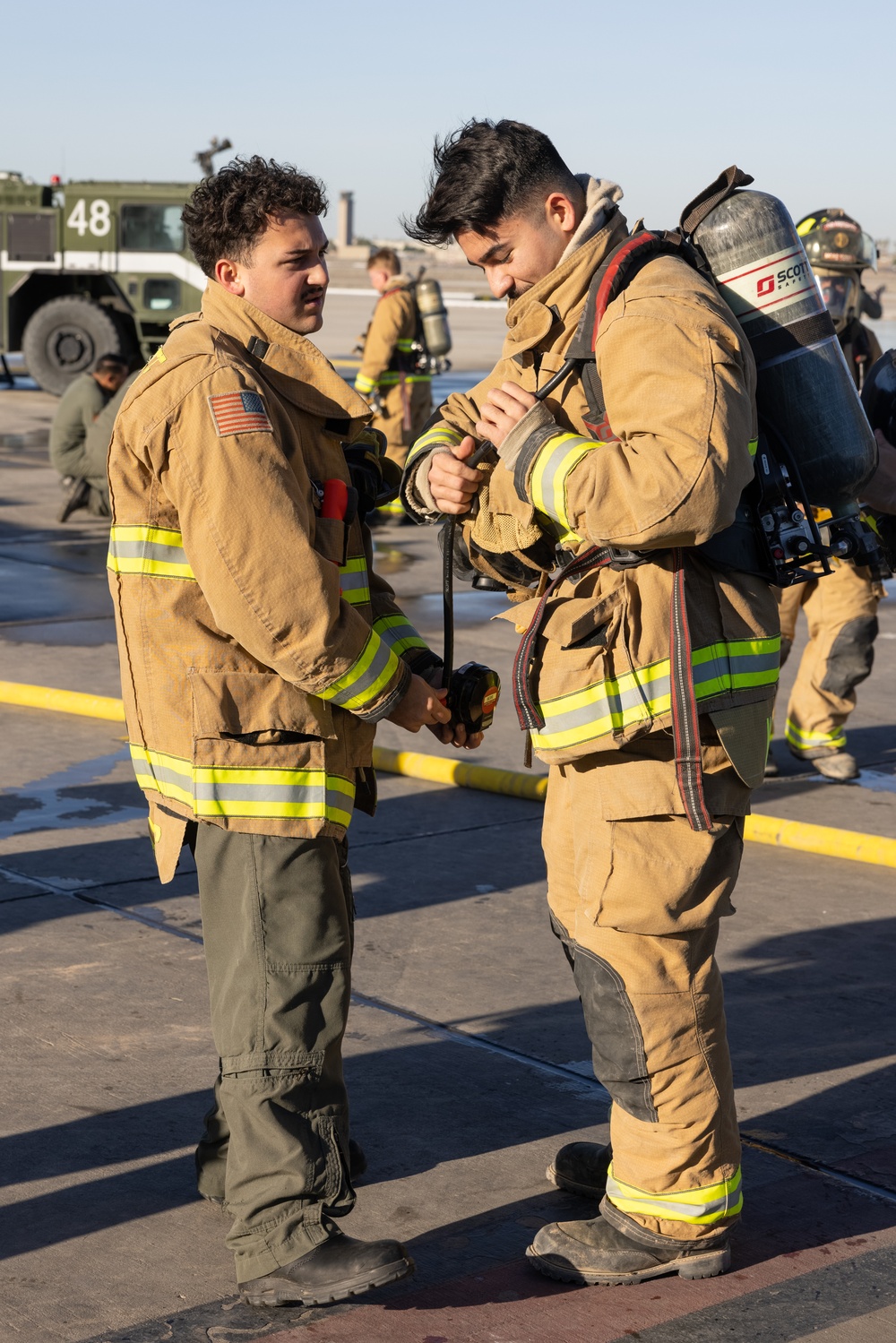 ARFF simulated aircraft fire training