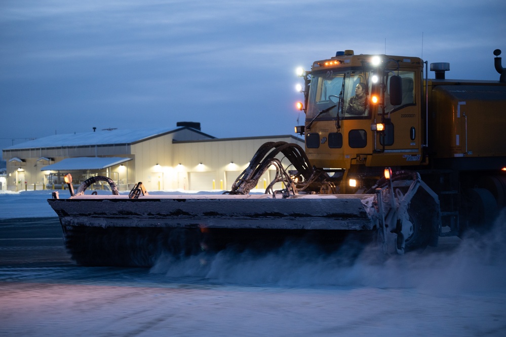 Snow barn clears the way on Eielson AFB