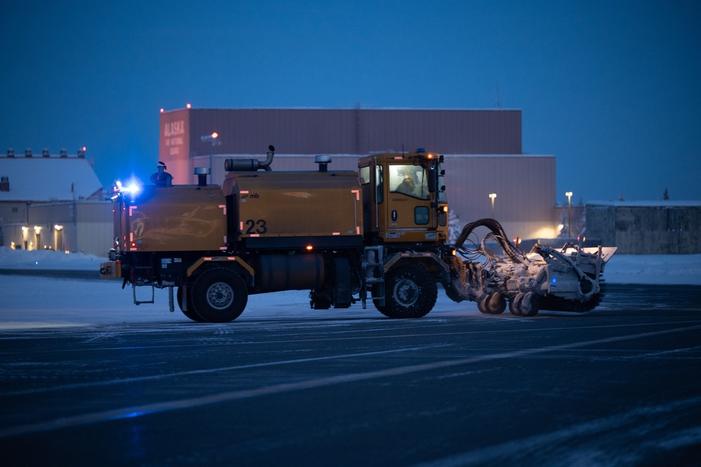 Snow barn clears the way on Eielson AFB