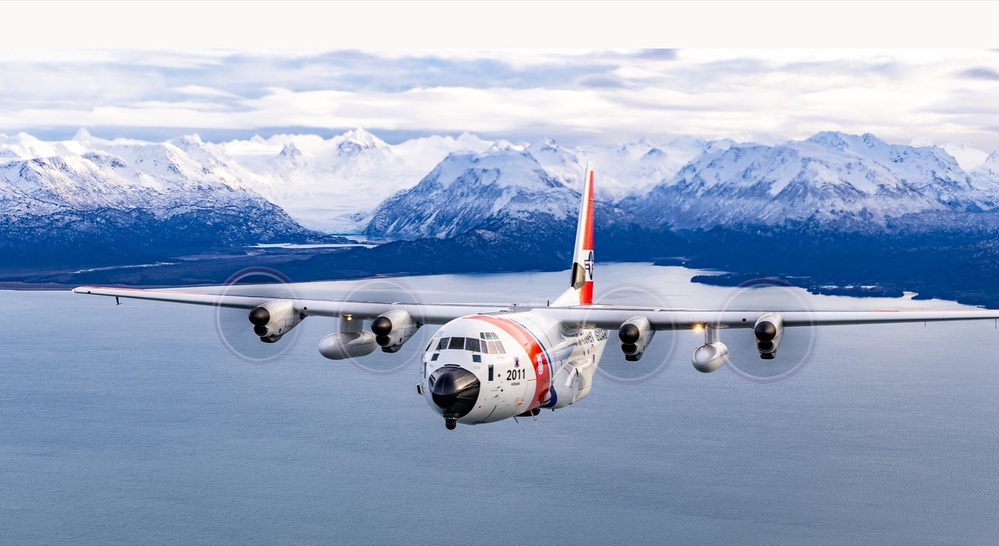 HC-130 Hercules conducting operations in Kachemak Bay, Alaska