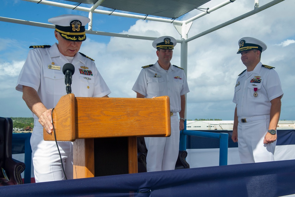 Frank Cable Holds Change of Command Ceremony