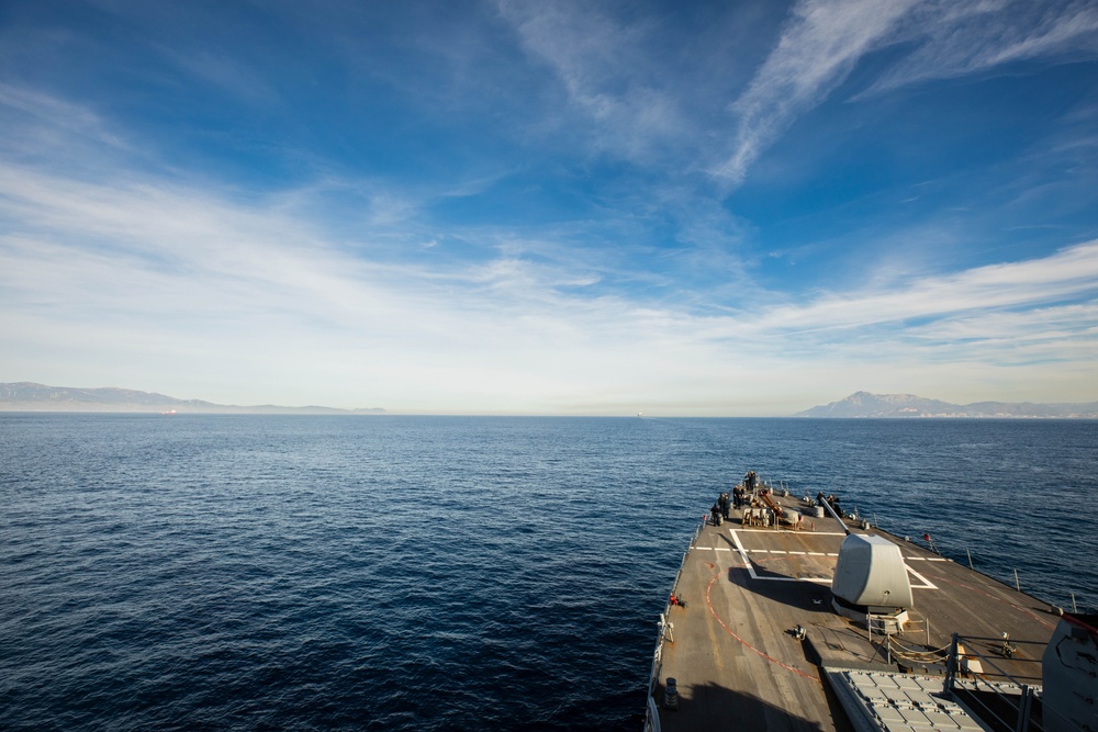 Laboon transits the Strait of Gibraltar
