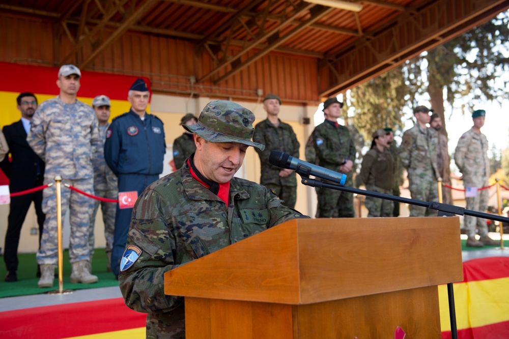 NATO Spanish Patriot Unit holds change of command at Incirlik Air Base with partners