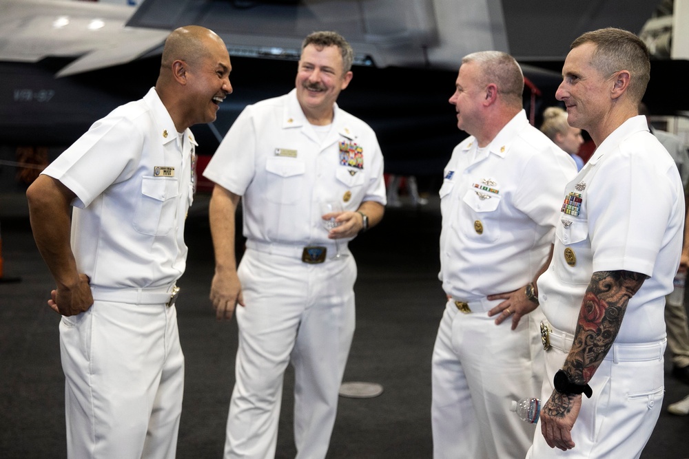 Sterett Triad Attends Distinguished Visitor Reception Aboard Carl Vinson
