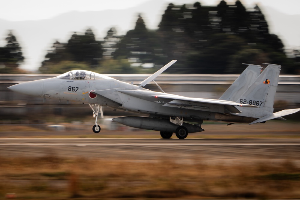 JASDF squadrons conduct flight operators at Nyutabaru Air Base