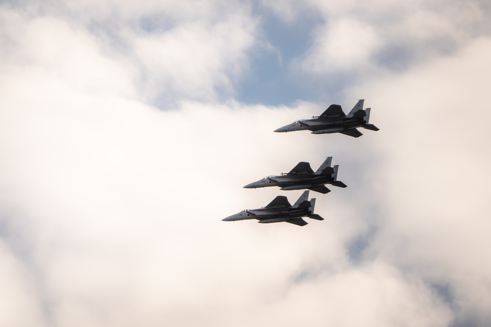 JASDF squadrons conduct flight operators at Nyutabaru Air Base