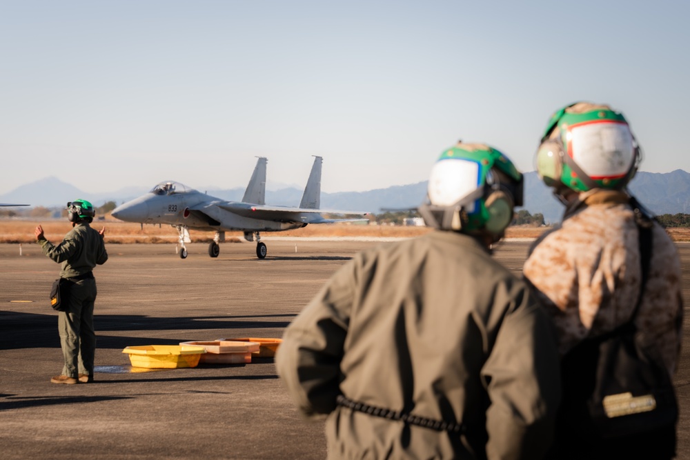 JASDF squadrons conduct flight operators at Nyutabaru Air Base