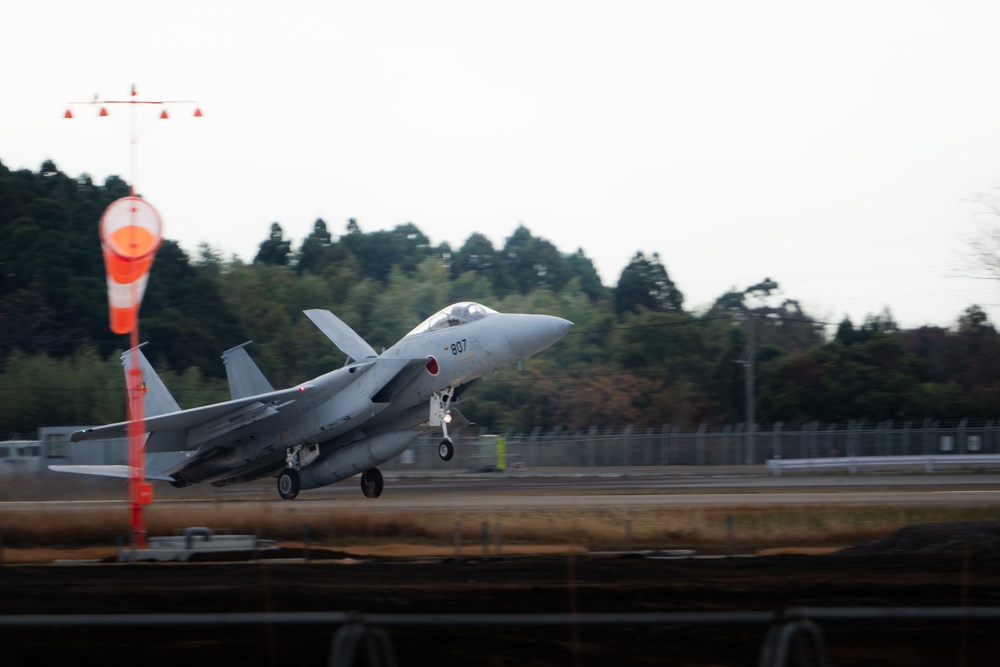 JASDF squadrons conduct flight operators at Nyutabaru Air Base