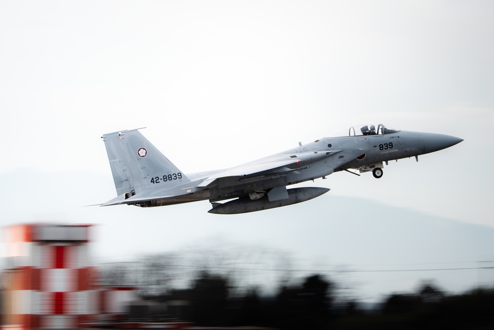 JASDF squadrons conduct flight operators at Nyutabaru Air Base