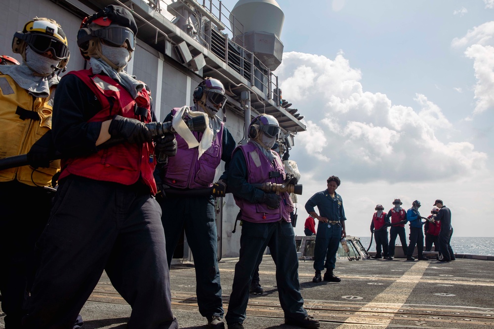 USS Philippine Sea Conducts Firefighting Training in the Arabian Gulf