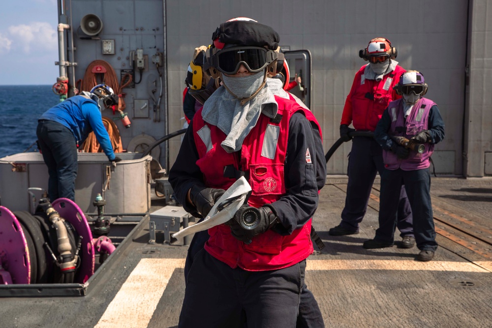 USS Philippine Sea Conducts Firefighting Training in the Arabian Gulf