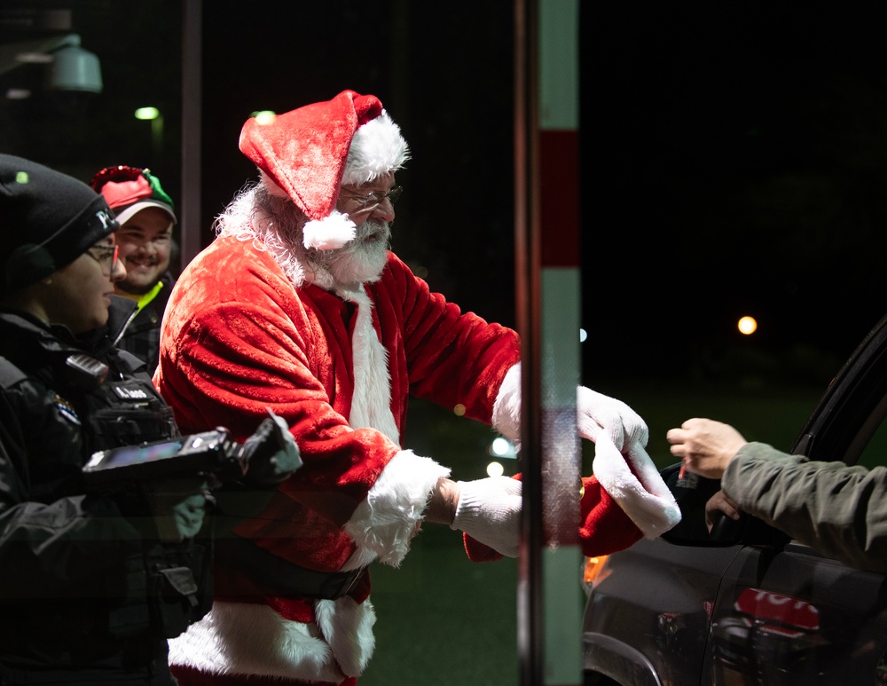 Santa Claus Spreads Holiday Cheer