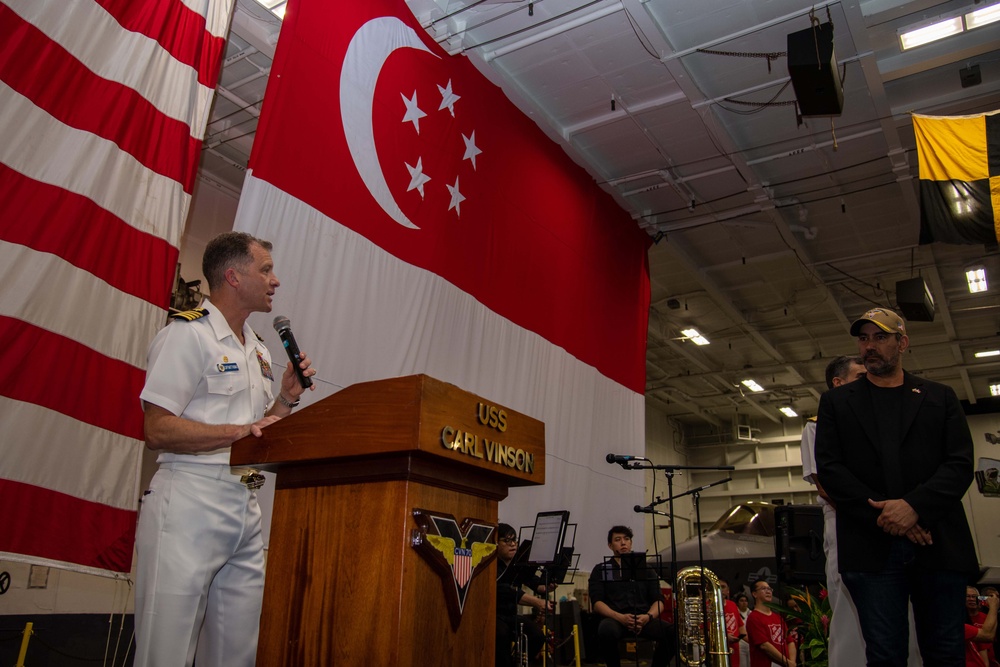 USS Carl Vinson (CVN 70) Hosts Reception for Visitors in Singapore