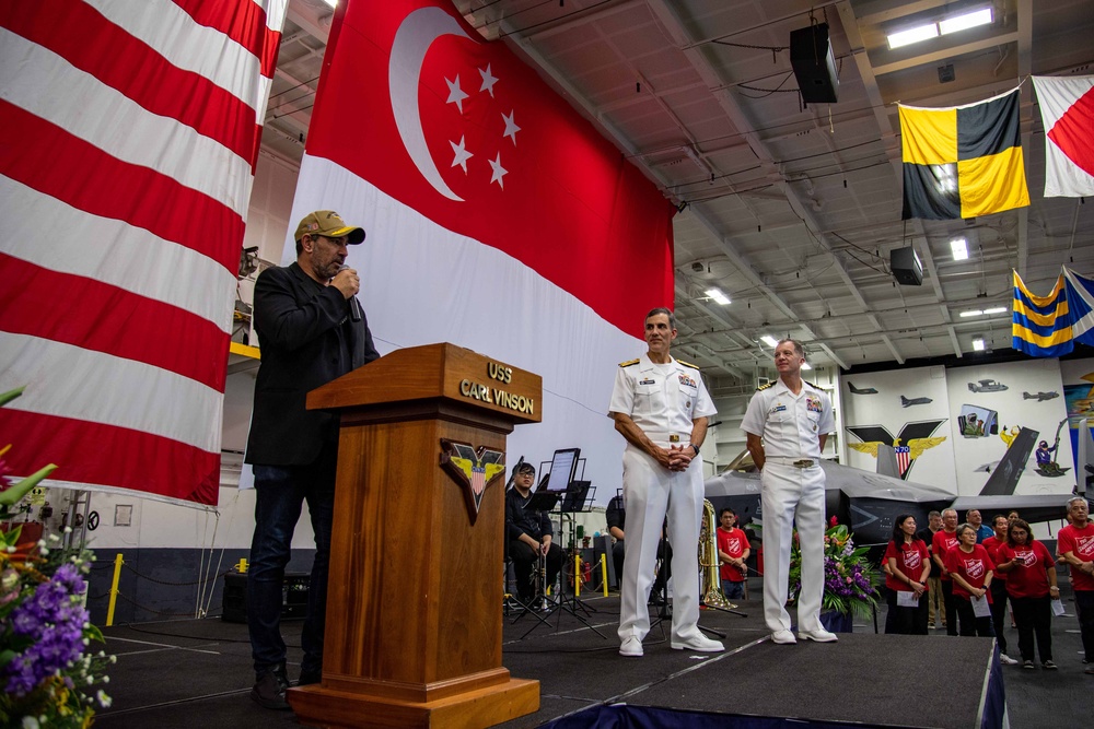 USS Carl Vinson (CVN 70) Hosts Reception for Visitors in Singapore