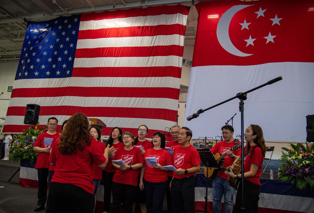 USS Carl Vinson (CVN 70) Hosts Reception for Visitors in Singapore