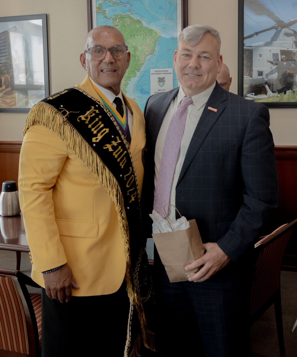 Zulu King and esteemed members visit Marines at Marine Corps Support Facility New Orleans