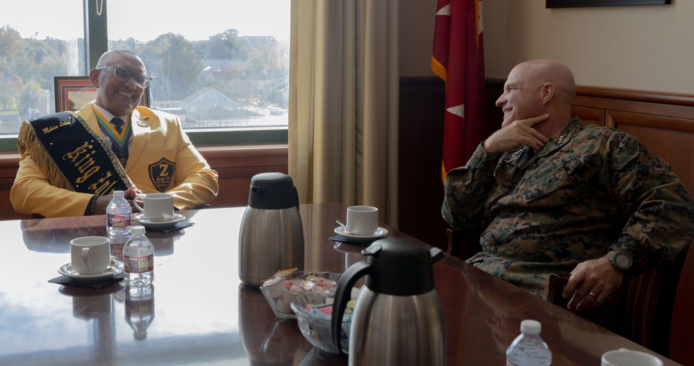 Zulu King and esteemed members visit Marines at Marine Corps Support Facility New Orleans