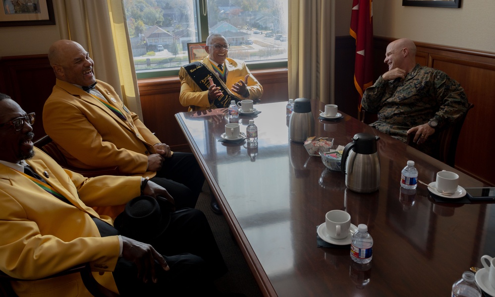 Zulu King and esteemed members visit Marines at Marine Corps Support Facility New Orleans