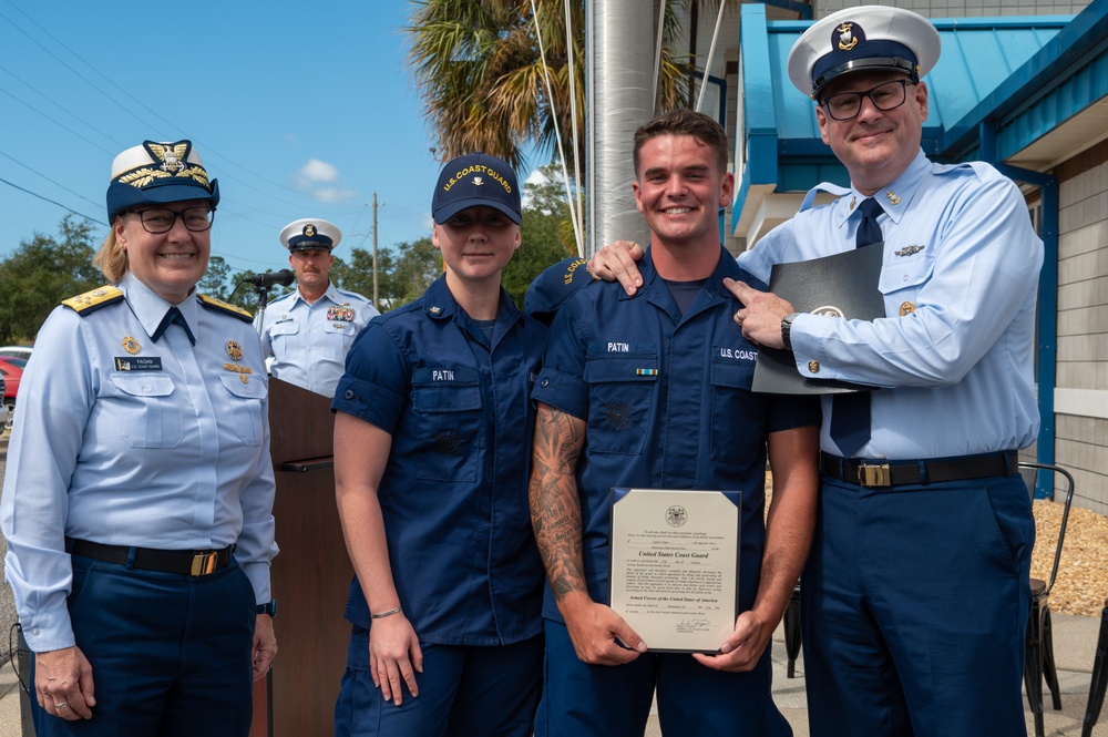 Petty Officer 2nd Class Justin Patin Meritorious Advancement