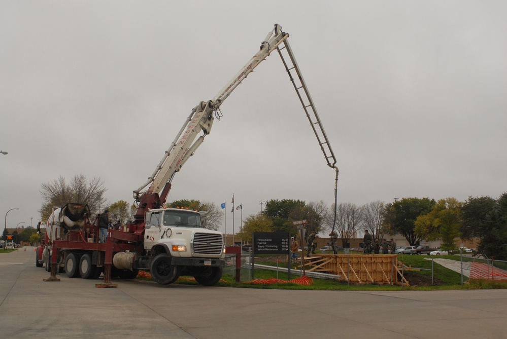 Concrete pumper truck