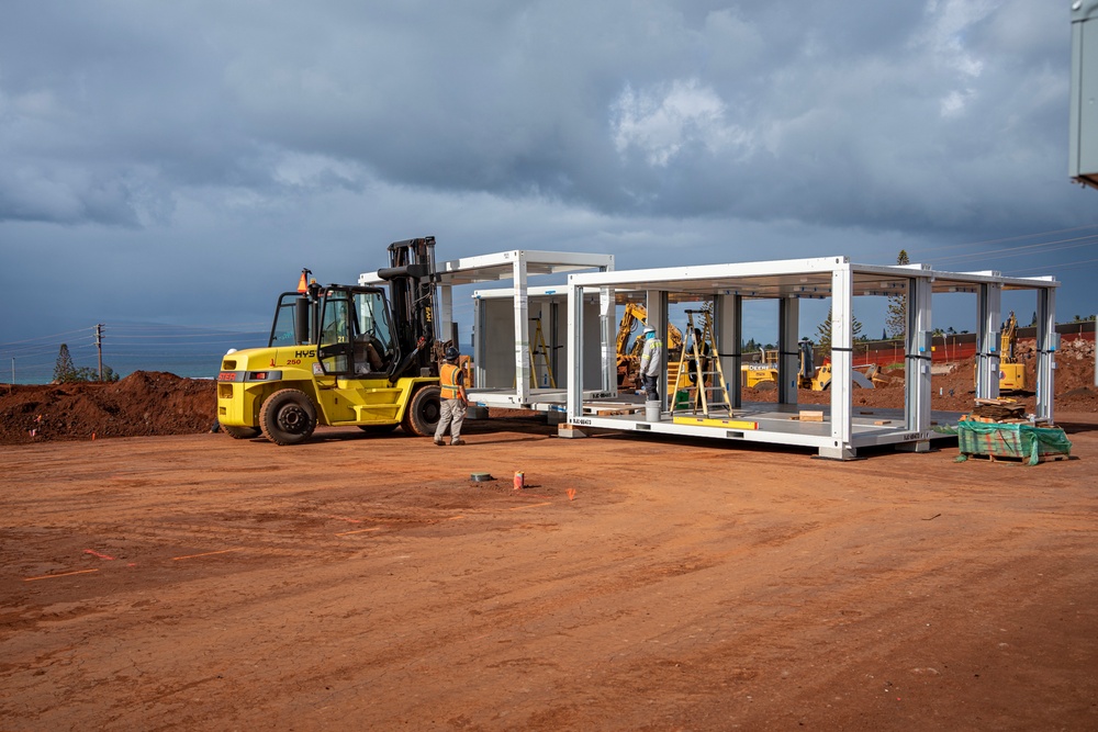 Work continues on temporary school in Lahaina