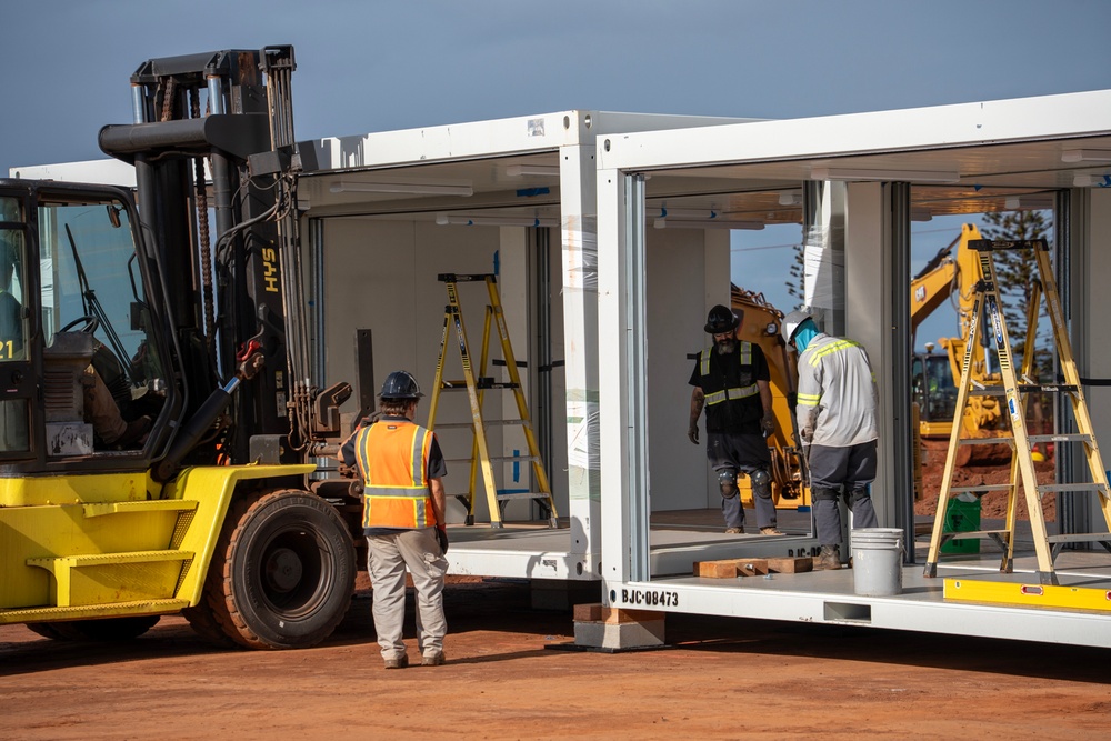 Work continues on temporary school in Lahaina