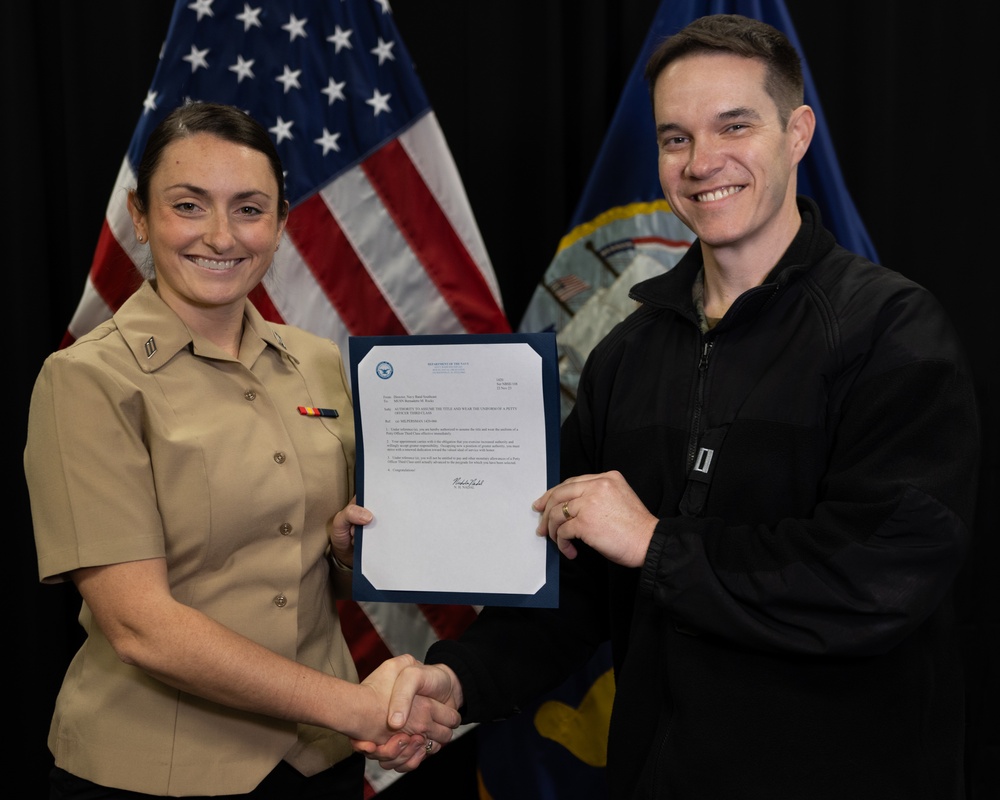 Musician 3rd Class Bernadette Rocks Selected for Advancement