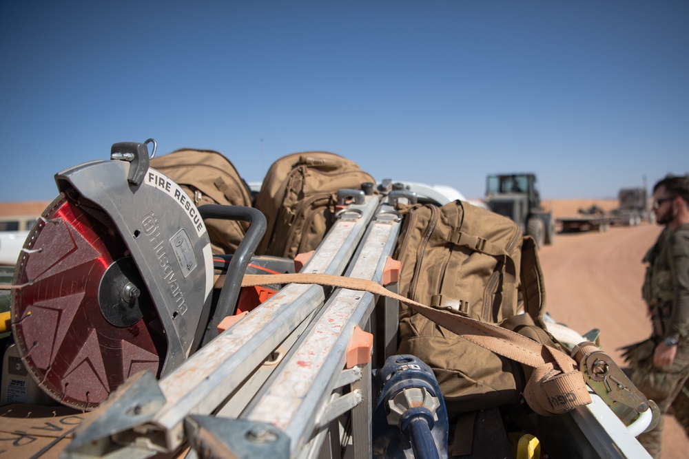 Downed aircraft recovery team trains at AB 201