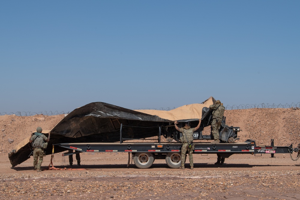 Downed aircraft recovery team trains at AB 201