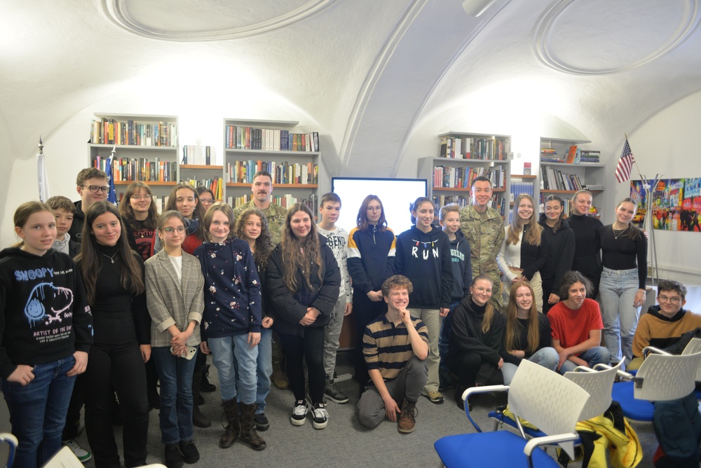 Civil Affairs conduct community engagement with Slovak Youth