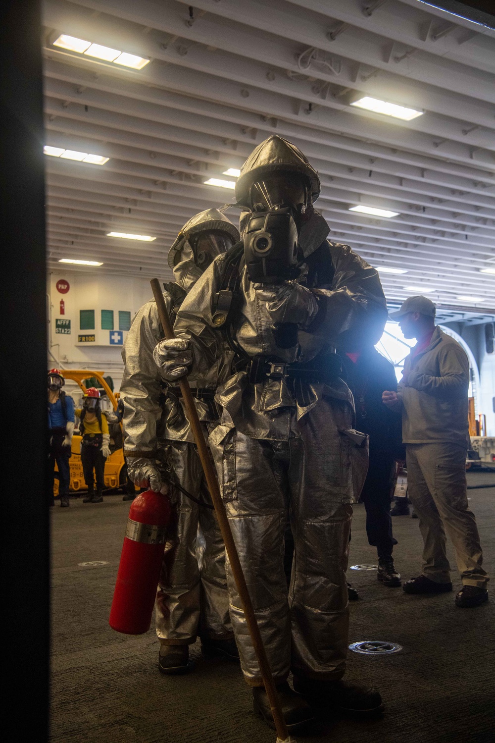 Boxer’s Air Department Completes Fire Drill