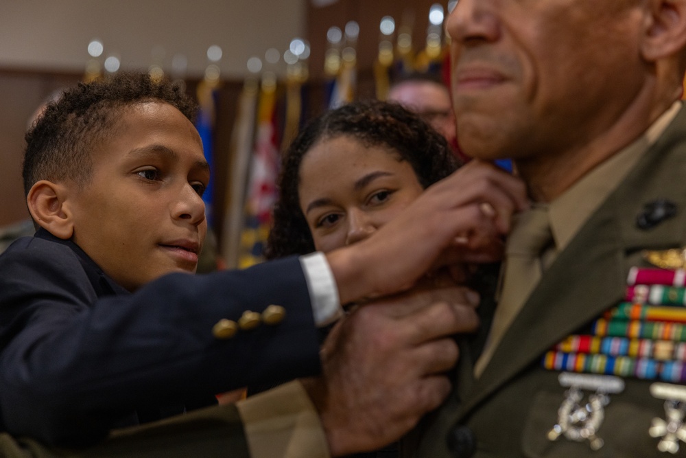 Brigadier General Omar Randall is promoted to his current rank