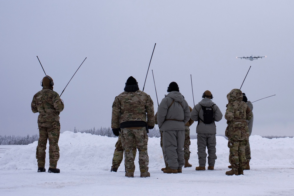 Marine C130s and Air Force air traffic controllers conduct austere environment landings