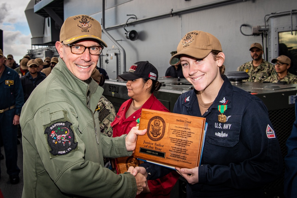 Boxer Announces Sailors of the Year