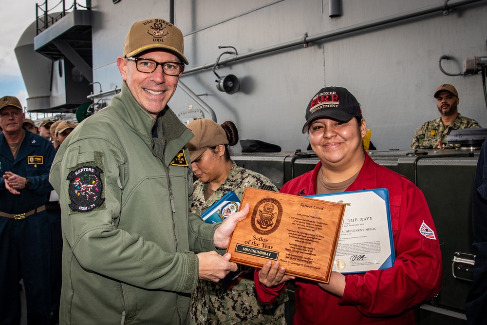 Boxer Announces Sailors of the Year