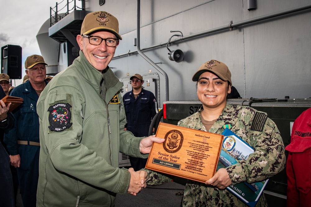 Boxer Announces Sailors of the Year