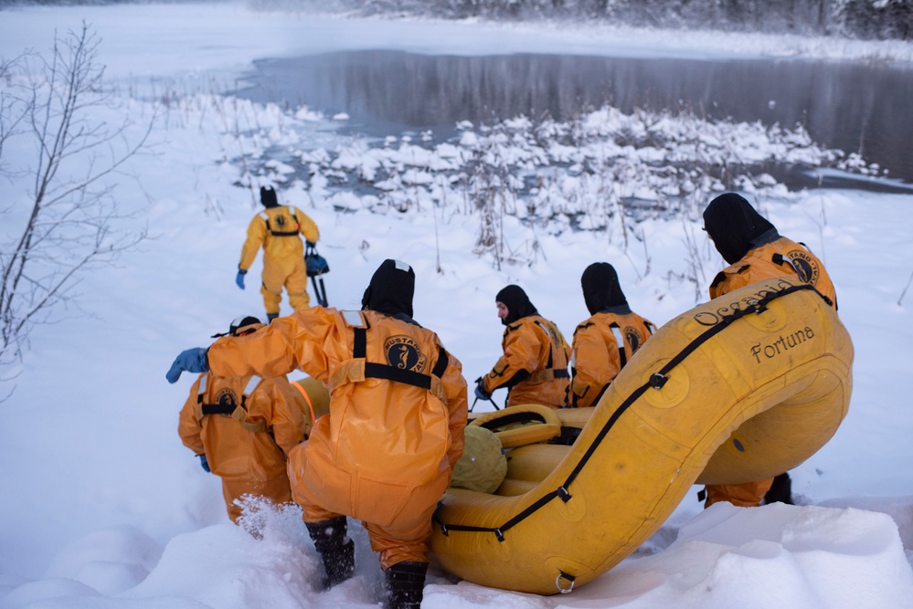 Alaska firefighters learn ice-rescue skills