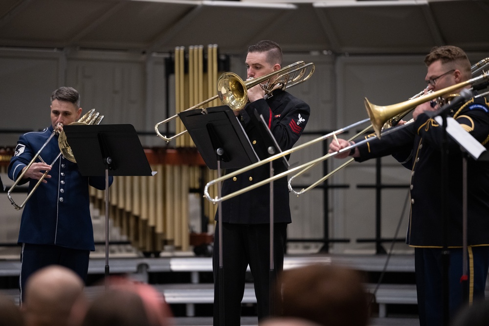 U.S. Naval Academy Band trombonist performs at music conference