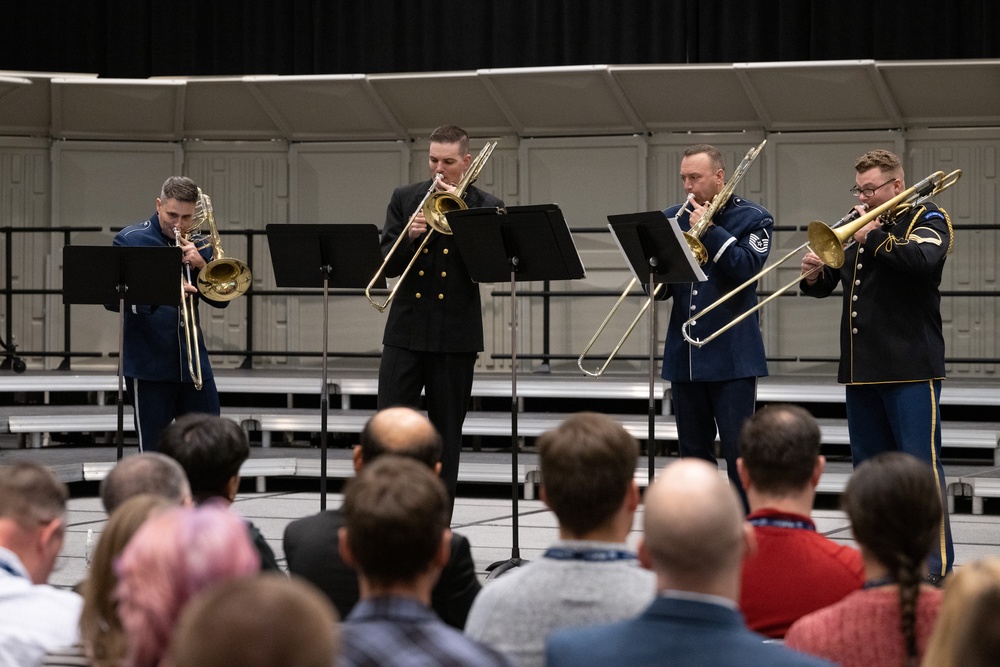 U.S. Naval Academy Band trombonist performs at music conference