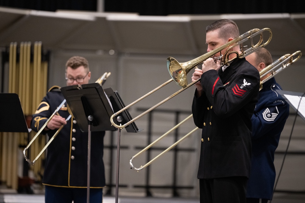 U.S. Naval Academy Band trombonist performs at music conference