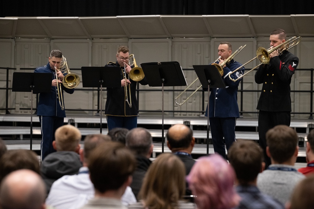 U.S. Naval Academy Band trombonist performs at music conference