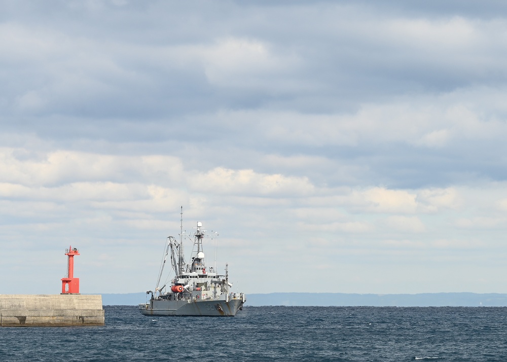 USNS Salvor Arrives at Yakushima Island for CV-22 Search and Recovery Efforts